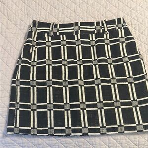 Milly of New York Black and White Plaid Women's Skirt Size 4